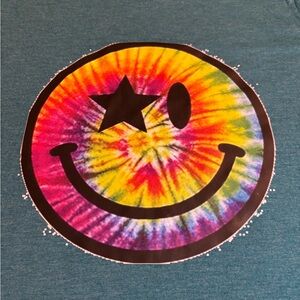 Tie-Dye Smiley Face Graphic Tee